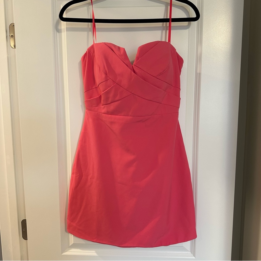 Elegant Pink Strapless Dress
